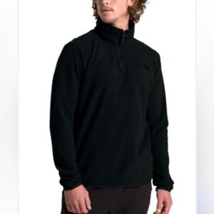 The North Face Glacier quarter zip fleece pullover black small